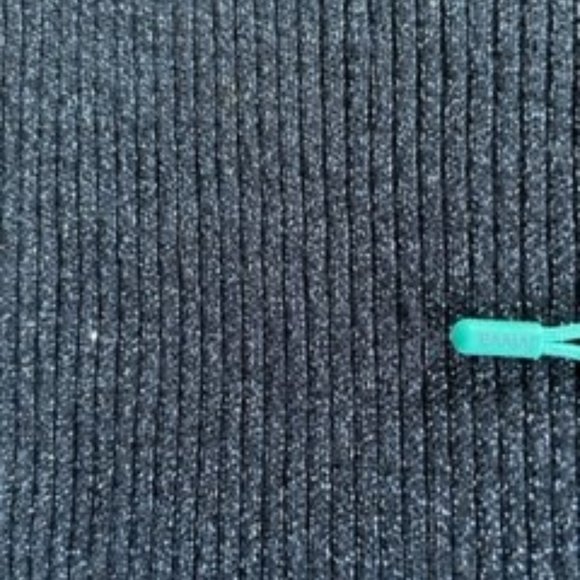 Pure Alfred Sung 2 Piece Turtleneck and Cardigan Small Set in Glitter dark blue - Picture 9 of 10